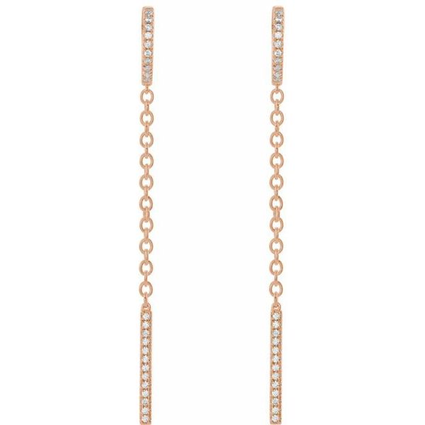 Hinged Hoop Chain Earrings - Image 2