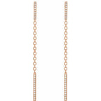 Hinged Hoop Chain Earrings - Image 2