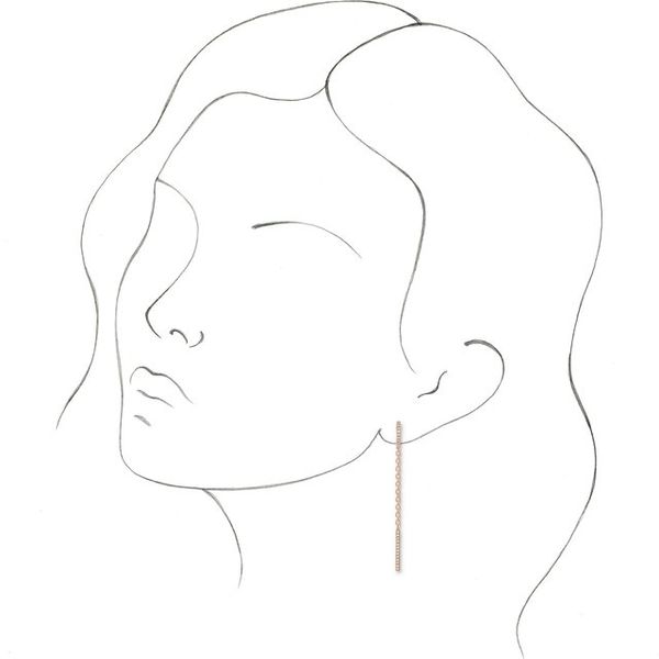 Hinged Hoop Chain Earrings - Image 3