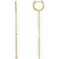 Accented Hinged Hoop Earrings