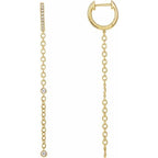 Accented Hinged Hoop Earrings