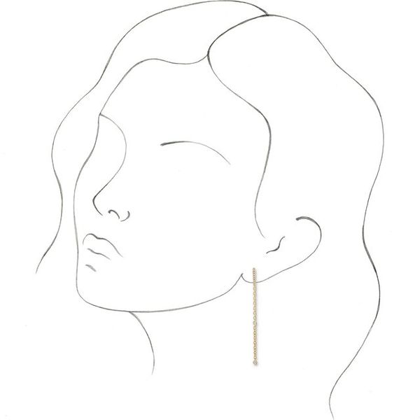 Accented Hinged Hoop Earrings - Image 3