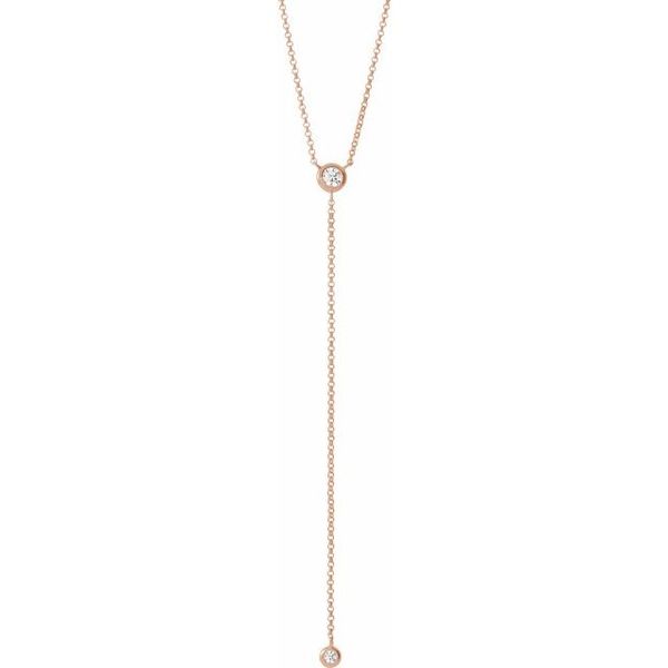 Bezel-Set Y Necklace