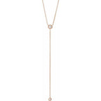 Bezel-Set Y Necklace