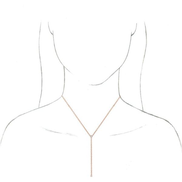 Bezel-Set Y Necklace - Image 3