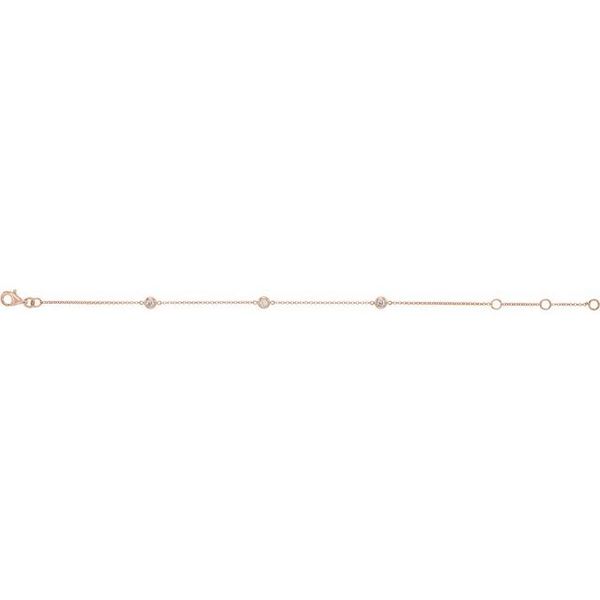 Bezel-Set Station Bracelet - Image 2