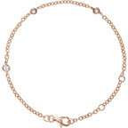 Bezel-Set Station Bracelet - Image 3