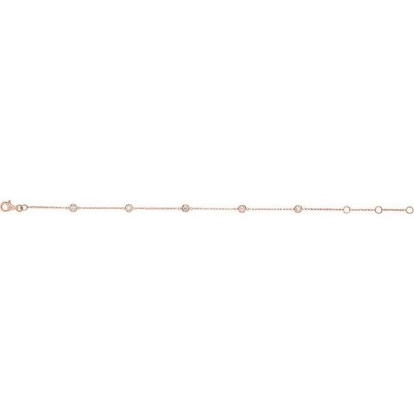 Bezel-Set Station Bracelet - Image 2
