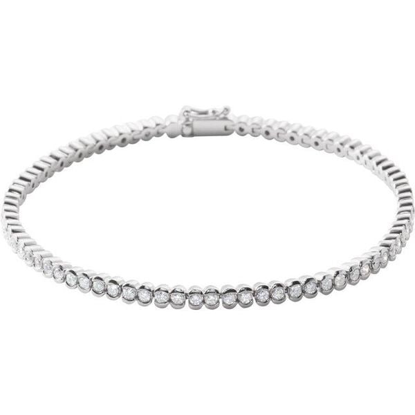 Bezel-Set Line Bracelet