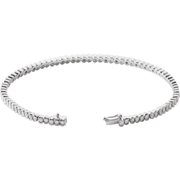 Bezel-Set Line Bracelet - Image 2