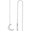 Crescent Moon Chain Earrings