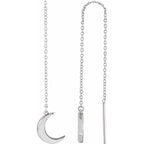 Crescent Moon Chain Earrings