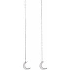 Crescent Moon Chain Earrings - Image 2