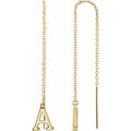 Single Initial Chain Earrings