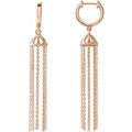 Hinged Hoop Chain Earrings