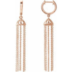 Hinged Hoop Chain Earrings