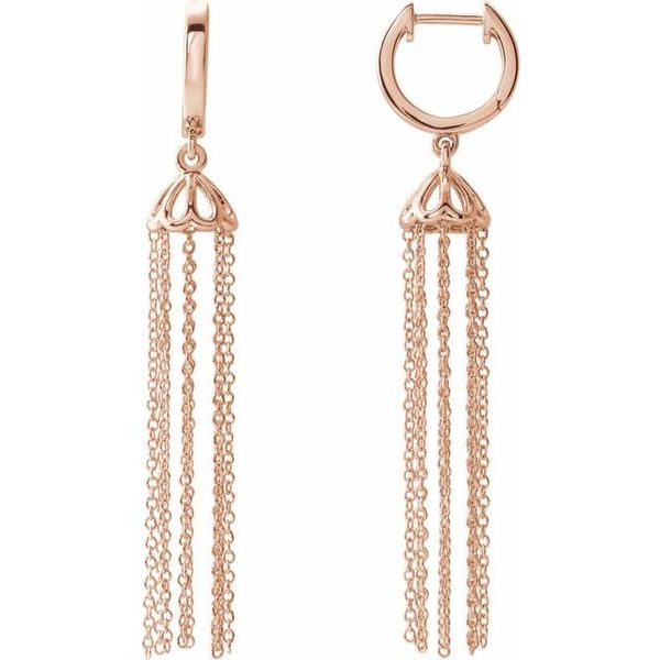 Hinged Hoop Chain Earrings
