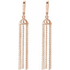 Hinged Hoop Chain Earrings - Image 2