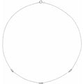 Baguette Station Necklace