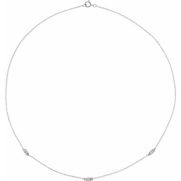 Baguette Station Necklace