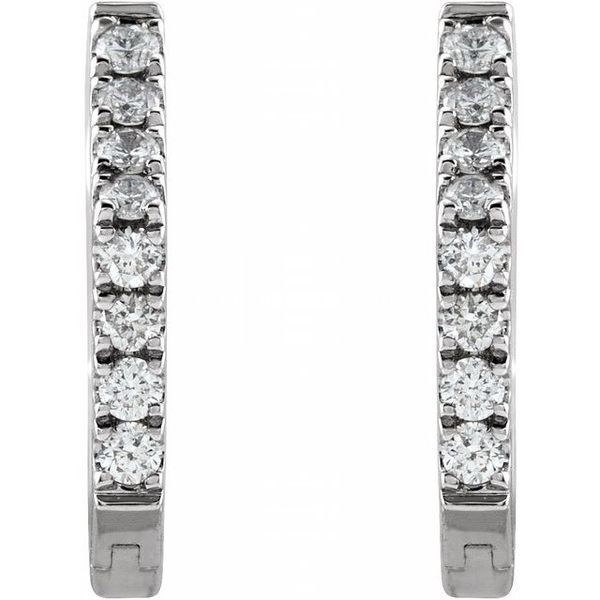 Geometric Huggie Earrings - Image 2