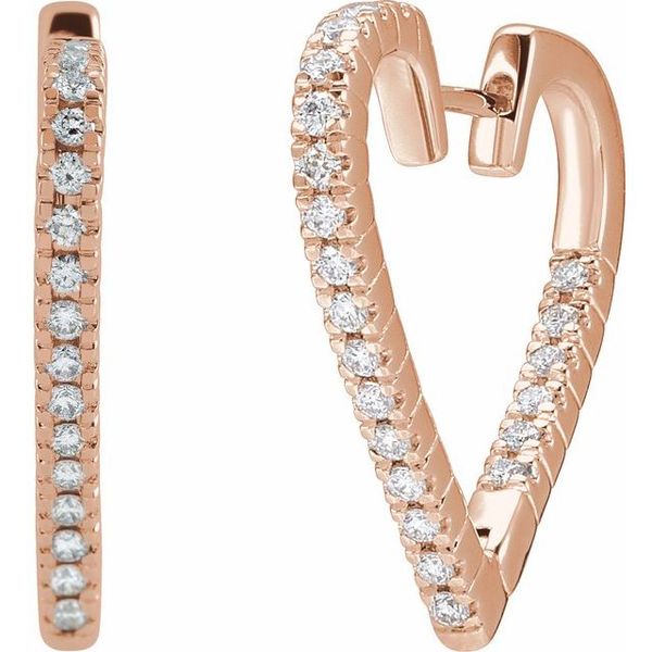 Inside-Outside Heart Hoop Earrings - Image 2