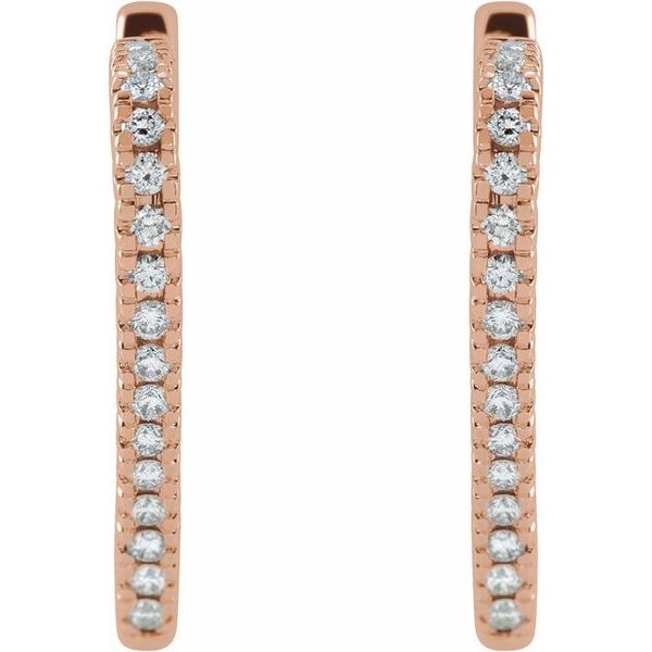 Inside-Outside Heart Hoop Earrings - Image 3