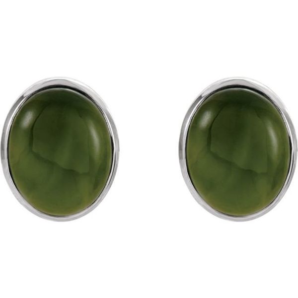 Bezel-Set Solitaire Earrings - Image 2