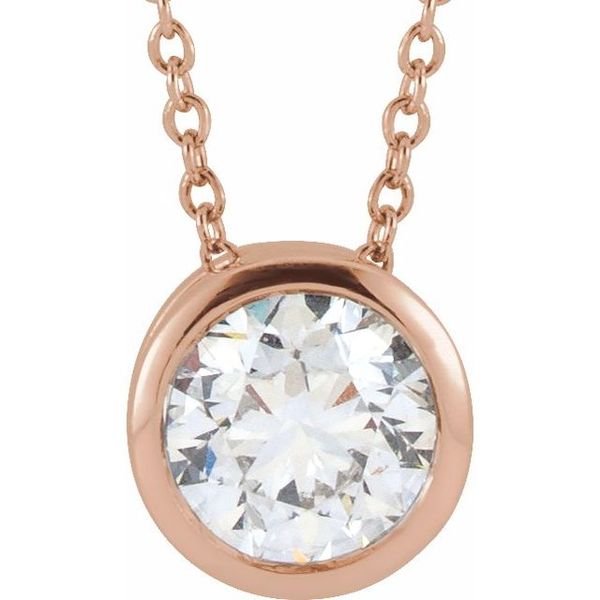 Bezel-Set Solitaire Necklace