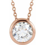 Bezel-Set Solitaire Necklace