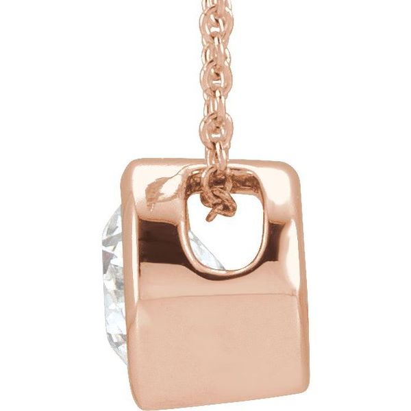 Bezel-Set Solitaire Necklace - Image 2