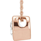 Bezel-Set Solitaire Necklace - Image 2