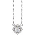 Halo-Style Birthstone Necklace