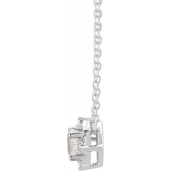 Halo-Style Birthstone Necklace - Image 2