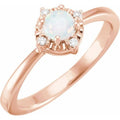 Halo-Style Birthstone Ring
