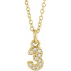 Petite Pavé® Accented Numeral Necklace