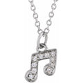 Petite Music Note Necklace