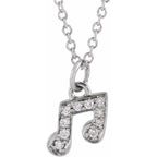 Petite Music Note Necklace
