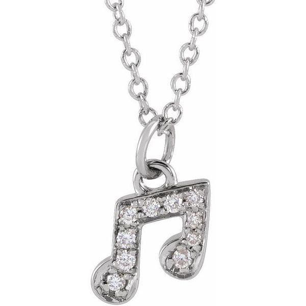 Petite Music Note Necklace