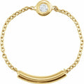 Bezel-Set Chain Ring