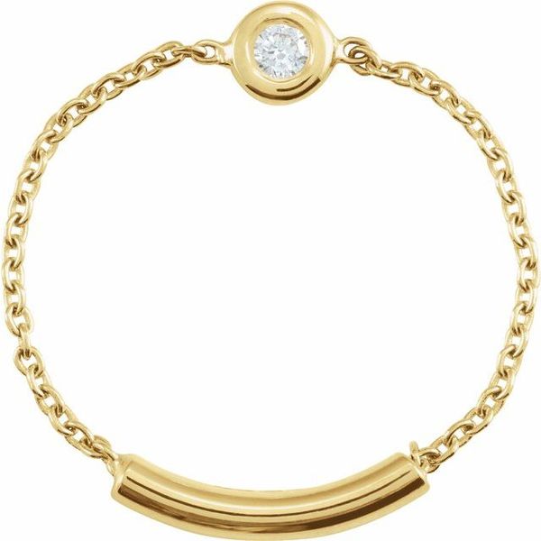 Bezel-Set Chain Ring