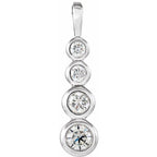 Journey Graduated Bezel-Set Pendant