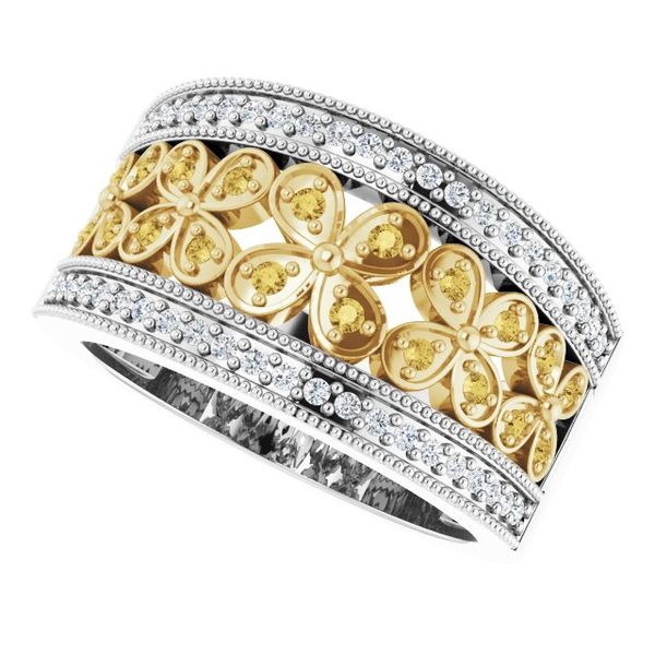 Accented Floral Ring - Image 5