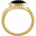 Bezel-Set Rope Ring - Image 2