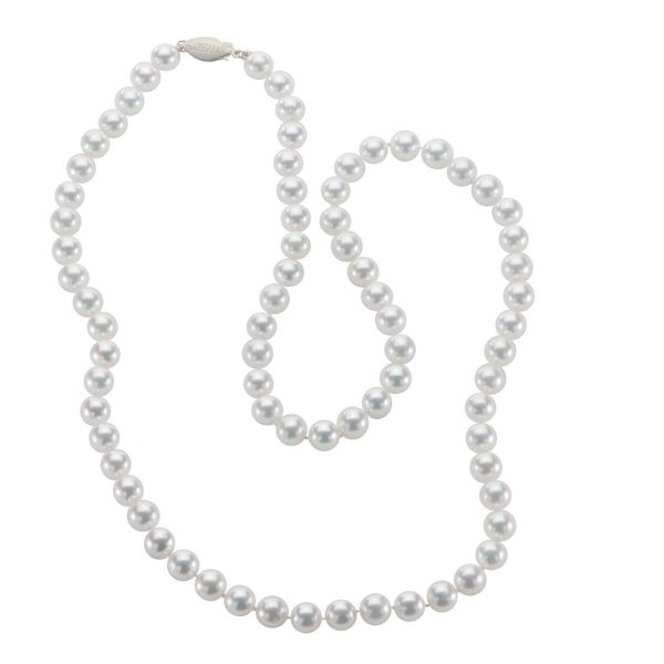 14KT White Gold Akoya Necklace
