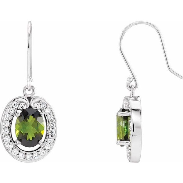 Oval Halo-Style Earrings