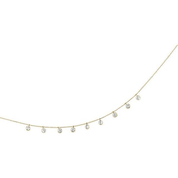 Bezel-Set Station Necklace - Image 2