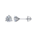 Round 3-Prong Cocktail-Style Stud Earrings