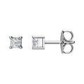 Square 4-Prong Stud Earrings