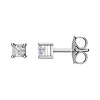 Square 4-Prong Stud Earrings